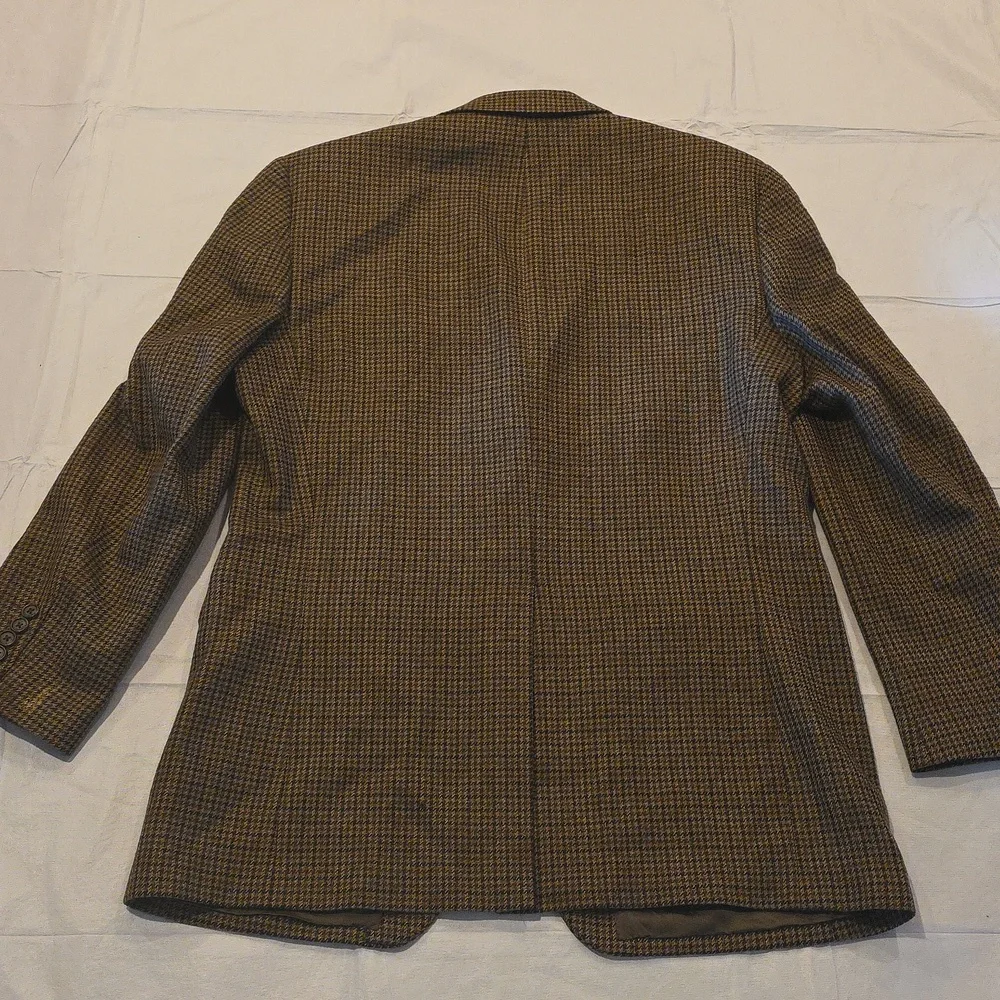 Ralph Lauren Men's Wool/Cashmere Houndstooth Sport‎ Coat Brown 42L